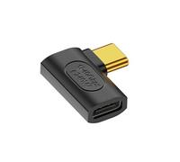 Adaptateur USB C Mâle vers Femelle Coudé Latéral 240W Synchro 40Gbps Vidéo 8K Noir