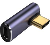 Adaptateur Usb C Mâle Vers Femelle, Usb4 De Type C À Profil Bas À Angle Droit 100 W De Données D'Alimentation 8 K Adaptateur De Connecteur D'Extension Vidéo[YIN4184523]