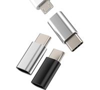 Adaptateur Usb C Mâle Vers Micro Usb Femelle(Lot De 3)Type C Chargeur Cable Prise Connecteur Compatible Avec Samsung S24 S23 Pour Iphone 16 15 Pro Pour Ipad Charge Jack Transmission Données [Z980]