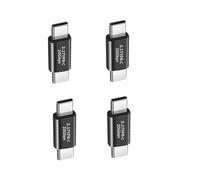 Adaptateur USB-C Mâle vers USB-C Mâle 3.1 Droit (Lot de 4) : Transfert Rapide, Audio/Vidéo, Charge Rapide