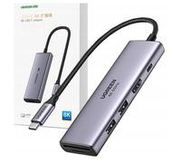 Adaptateur USB-C multifonction - UGREEN - Avec PD - Gris