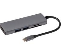Adaptateur Usb-C Multiport 5 En 1 Avec 2 Ports Usb-A 3.0, Hdmi 4K, Lecteur De Cartes Sd Et Micro Sd Pour Macbook Air, Macbook Pro, Dell Xps, Lenovo Thinkpad Et Plus Encore[Z1987]