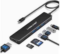 Adaptateur USB C Multiport 7 en 1, Hub USB C HDMI 4K, 1 USB 3.0, 2 USB 2.0, PD 100W, Lecteur SD/TF pour MacBook Air/Pro, Switch, Steam Deck et Autres Appareils Type-C