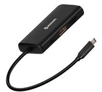 Adaptateur USB-C Multiport 8-en-1 avec Ethernet Power Delivery 100W Swissten Noir