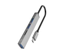 Adaptateur USB C multiport USB 3.0 pour transfert de données à haute vitesse et lecteur de cartes de transmission de données Adaptateur USB C multiport