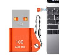 Adaptateur USB C O-T-G - Convertisseur de chaîne de clés de charge rapide 240W, de données de 10 Gbit/s/Gb Convertisseur USB compact à type C, connecteur en alliage en aluminium durablee