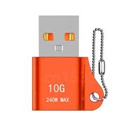 Adaptateur usb c portable - Adaptateur de de données USB USB, connecteur de données usb c usb c | 10 Gops 240W PD PD Adaptateur de porte-clés Fast Charging, Convertisseur en all