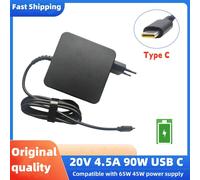 Adaptateur USB C pour ordinateur portable 90W, 20V, 4,5 a, Type C, livraison d'alimentation, chargeur mural PD 65W 61W 45W pour MacBook Pro Air 2018 HP Dell ASUS Lenovo US 90W Charger