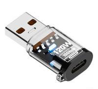 Adaptateur USB C pour vers USB A pour affichage Numérique pour puissance(Transparent)