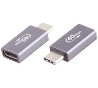 Adaptateur USB-C®, prise USB-C®, 4.0, métal, Pro 10080138 BKL Electronic Contenu: 1 pièce