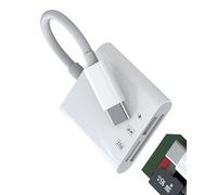 Adaptateur USB C SD Micro SD pour Apple iPhone 15 pour iPad Compatible avec Samsung Macbook Lecteur de Carte mémoire TF Appareil Photo numérique Carte mémoire Lecteur de Carte mémoire Lecteur