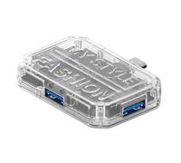 Adaptateur USB C transparent avec port HDTV 4K PD100 W pour chargement rapide des données 5 Gbit/s synchronisation multiports adaptateur alimentation