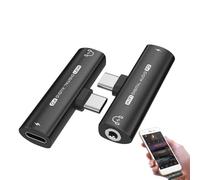 Adaptateur USB C - Type Splitter - Convertisseur Audio - Jack - Adaptateur de charge pour casque Hi-Res - Câble rapide PD 27 W pour jeux de musique, appels en streaming, vidéo, voyage, entraînement
