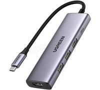 Hub USB - UGREEN - 5 en 1 - 3x USB 3.2, USB-C, HDMI 4K 30Hz - Noir