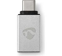 Adaptateur USB-C™ | USB 3.2 Gen 1 | USB-C™ mâle | USB-A femelle | 5 Gbps | Rond | Plaqué nickel | Argent | Boîte avec fenêtre couverte