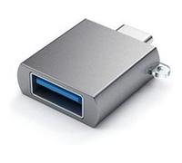 Satechi Adaptateur ST-TCUAM Type-C mâle vers USB 3.0 femelle Aluminium Haut Débit Gris sidéral