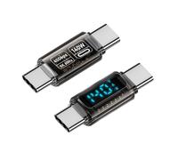 Adaptateur USB C USB C, Adaptateur C Femelle Femelle - Adaptateur C 140 W avec Affichage numérique,Convertisseur de câble de Chargeur de Charge Rapide, Passage vidéo 8K à 60 Hz, Vitesse de 40