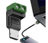 Adaptateur USB C USB - Convertisseur mâle 2 broches sans soudure | adaptateur de borne à vis à 2 broches - pour la réparation scientifique industrielle, le bricolage, le chargement de