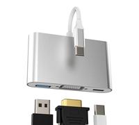 Adaptateur USB C USB Hub Câble VGA pour Apple iPad iPhone15 MacBook Air DisplayPort 3.0 DVI Multiport Adapter Compatible pour Samsung Type Accessoires Convertisseur AV Projecteur Répartiteur