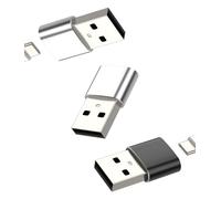 Adaptateur USB C USB Transformateur (Pack de 3) Type C Femelle USB A Mâle Convertisseur Compatible avec Samsung pour Apple pour iPhone 15 Câble Prolongateur Chargeur Accessoires