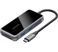 Adaptateur USB-C Vention vers 1x HDMI + 1x USB-C + 3x USB-A 0.15m (Noir
