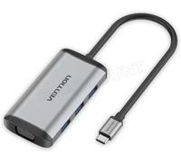 Adaptateur USB-C Vention vers 3x USB-A + 1x HDMI + 1x VGA + 1x USB-C 87W 0.15m (Gris)