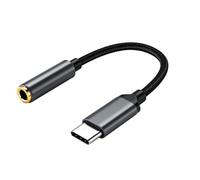 Adaptateur USB C vers 3,5 mm - Connecteur audio portable de 3,5 mm | Câble jack flexible, léger Plug and Play, connecteur universel Hi-Fi, convertisseur de casque de type C pour smartphone et tablette