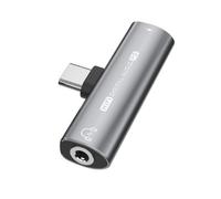 INF Adaptateur USB-C vers 3,5 mm pour Casque et Chargeur pour appareils avec Prise USB-C prenant en Charge la Lecture de Musique 5 cm 1 x Adaptateur (Gris)