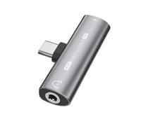 Adaptateur USB-C vers 3,5 mm pour écouteurs et chargeur Grey