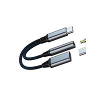 Adaptateur USB C vers 3.5mm Jack Ecouteur(2en1)Type C Chargeur Cable Voiture AUX écouteur Audio Rallonge Câble Casque Accessoire Double Prise Adapter pour Apple IPhone15 Pro Max Plus Ipad Pro Air Mini