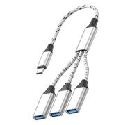 Adaptateur USB C vers 3 ports USB 2.0 pour transfert de données pour téléphone, tablette, ordinateur portable, chargement de plusieurs appareils