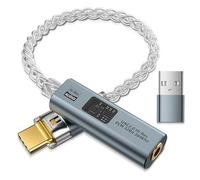Adaptateur USB C vers audio 3,5 mm équipé d'une double puce DAC CX31993 et MAX97220, dongle audio avec amplificateur HiFi, convertisseur auxiliaire USB C vers casque 3,5 mm et adaptateur USB A pour