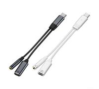 Adaptateur USB C vers audio et de charge 3,5 mm avec prise en charge de charge rapide PD 100 W et décodage audio 16 bit48 kHz pour smartphones, tablettes, ordinateurs portables (gris)