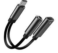 Adaptateur USB C vers casque et chargeur 3.5 mm pour Samsung Galaxy S22 Ultra,S22 Plus,S22,S21 Ultra,Z Flip 4,Z Fold 4 2 en 1 USB C PD 3.0 vers prise audio auxiliaire et câble de charge rapide