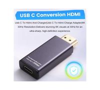 Adaptateur USB-C Vers Compatible 8K 30 Hz, Connecteur Type-C Femelle FreeSync pour , pour et TV UHD