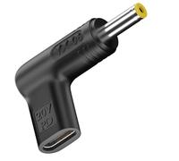 Adaptateur USB C vers DC 100W 5.5x2.5mm PD USB C femelle vers 12V 19V 20V DC mâle, type USB C à 5.5x2.5mm adaptateur fabriqué pour Asus Laptop Series, routeur, imprimante, camping-car, générateur