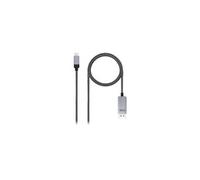 Nanocable 10.15.5002 câble vidéo et adaptateur 1,8 m USB Type-C DisplayPort Aluminium, Noir
