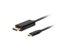 Adaptateur USB C vers DisplayPort Lanberg CA-CMDP-10CU-0010-BK Noir 1 m