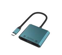 Adaptateur USB C vers double DisplayPort, répartiteur double DP pour deux écrans 4K 60 Hz, hub MST multi-écrans USB de type C compatible avec MacBook Pro/Air, Pad, Surface, Dell, Galaxy, Chromebook (2