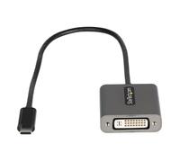 StarTech.com Adaptateur USB C vers DVI - Adaptateur Dongle USB-C vers DVI-D 1920x1200p - USB Type C vers Écrans/Affichages DVI - Convertisseur Graphique - Compatible Thunderbolt 3 - Câble Intégré 30cm