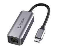Adaptateur USB C vers Ethernet, ABLEWE Aluminum Type C vers RJ45 Réseau, USB-C Thunderbolt 3 à RJ45 GbE Gigabit LAN pour MacBook Pro, MacBook, iMac Pro, Dell XPS, ASUS, Pixelbook Huawei Matebook