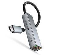 Adaptateur USB C vers Ethernet facile à utiliser - Adaptateur réseau USB de type C vers RJ45 - Haute vitesse Internet 1000 Mbps
