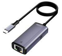 Adaptateur USB-C vers Ethernet Gigabit avec Alimentation de 100 W, Thunderbolt 3/4 vers RJ45 Ethernet LAN Adaptateur Compatible avec iPhone 15 Pro/Max, MacBook Pro/Air 2023, iMac