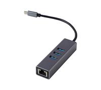 Adaptateur USB C vers Ethernet, Transfert de Données Rapide USB3.0 vers Adaptateur Réseau Hub Megabit RJ45 pour Tablettes, Téléphones Portables, Ordinateurs, Ordinateurs Portables