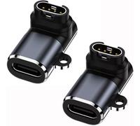 Adaptateur Usb C Vers Gar-Min (Lot De 2), Connecteur Câble Chargeur Type C À 90 Degrés Transfert De Données Compatible Avec Gar-Min Watch Fenix 7 6S 6 Sq[Z3908]