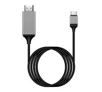 Adaptateur USB C Vers HDMI, 2M, Abauoat, Compatible Thunderbolt 4/3 à HDMI pour MacBook Pro, iPad Pro, Huawei Matebook 14, OPPO R17 Pro, Xiaomi Air12.5, Samsung S8, etc.