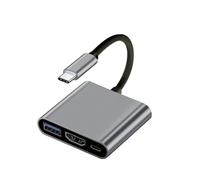 Adaptateur USB C vers HDMI 3 en 1, convertisseur numérique AV multiport USB de type C vers 4K-HDMI, USB 3.0, 100 W PD pour MacBook Pro Air, iPad Pro 2020, Chromebook, Surface, Samsung, etc