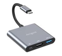 Adaptateur USB C vers HDMI 4K, 3 en1 Multiport Adapter USB C avec HDMI, PD Charge 100W,USB 3.0, USB C hub pour Samsung, MacBook Pro/Air, Google Chromebook, HP, Surface etc.