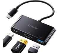 Adaptateur USB C vers HDMI 4K 3-in-1, QUUGE Multiport USB C HDMI Convertisseur, Charge Rapide PD 100W, USB 3.0, Compatible avec MacBook Air, iPad Pro, ChromeBook, Nintendo Switch, Steam Deck