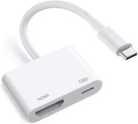 Adaptateur USB-C vers HDMI 4K @ 60 Hz pour i-Phone 15 MacBook Pro Air iPad Pro, câble USB 3.1 Type C numérique AV HDMI 2.0 Compatible avec Samsung Galaxy S23/S22, Pixelbook, XPS et Plus Encore
